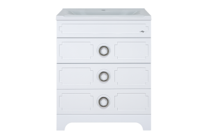 Тумба с раковиной Misty Лейла 80 белая матовая