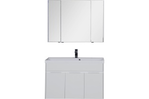 Тумба с раковиной Aquanet Латина 100 белая - 3