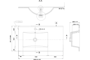 Раковина мебельная Sanvit 90 R белый - 3