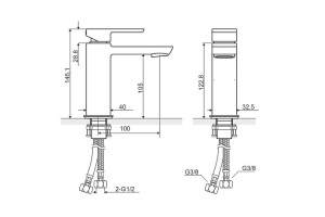 Смеситель для раковины Excellent Pride хром - 3