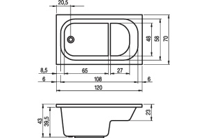 Акриловая ванна Riho Petit 120 - 2