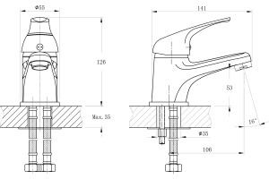 Смеситель Rush Corsica для раковины CO4240-11 - 2