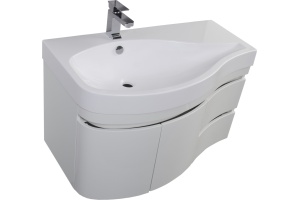 Тумба с раковиной Aquanet Сопрано 2-95  белая L - 2