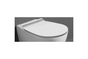 Simas Bormio Сиденье для унитаза белое, петли хром, микролифт