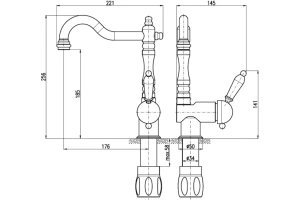 Смеситель для кухни Rav Slezak Labe бронза - 3