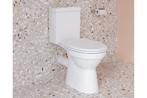 Унитаз-компакт VitrA S10 безободковый с сиденьем микролифт белый - 2