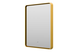 Зеркало Brevita Mercury 60x80 с подсветкой, золото (MER-Rett6-060/80-gold) - 3