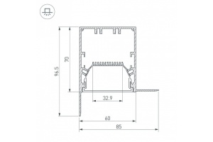 Коннектор L-образный внешний Arlight SL-Linia55-Fantom-EDGE 030137 - 3