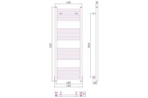 Полотенцесушитель водяной ДР МОДУС 1200х400 (Без покрытия) - 3