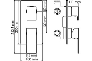 Смеситель Wasserkraft Abens 2071 для ванны с душем, черный матовый - 2