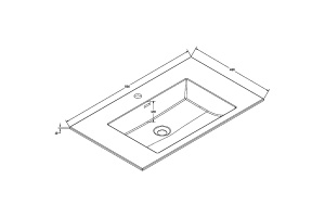 Мебельная раковина Vincea 80 серая матовая - 2