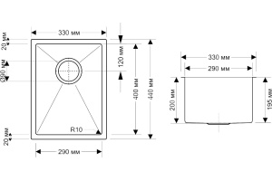 Мойка кухонная Seaman Eco Marino SME-330 - 2