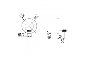 Шланговое подключение Lemark Bronx черный (LM3783BL) - 2