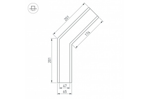 Коннектор угловой Arlight SL-Linia65-F-135 030123 - 3