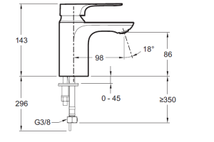 Смеситель Jacob Delafon Aleo+ E72314-CP для раковины - 2