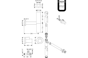 Внутренняя часть вентиля Hansgrohe  (13954000) - 2