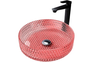 Накладная раковина Abber Glas 40 розовая