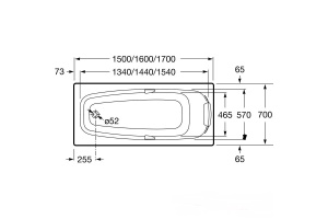 Экран для ванны фронтальный ROCA Sureste (ZRU9302773) - 2