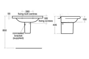 Полупьедестал Ideal Standard Tonic (W317101) - 3