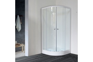 Душевой уголок Royal Bath HK 90х90 с поддоном профиль белый стекло прозрачное - 2