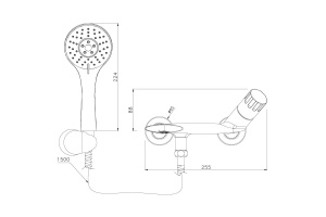 Смеситель для ванны Lemark Wing хром (LM5302C) - 2