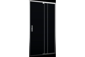 Душевая дверь в нишу Wasserkraft Berkel 130х200 профиль хром стекло прозрачное - 2