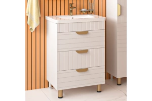 Тумба под раковину Brevita Gloster 60 белый (GLOS-06060-01-2) - 3