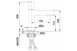 Смеситель для раковины Gappo золото - 2