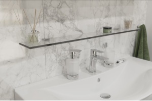 Полка STWORKI Glass Shelf 90 полкодержатели хром - 3