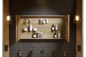 Зеркало-шкаф Aqwella 5 stars Mobi 120 дуб балтийский - 2