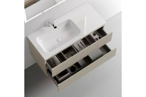 Тумба под раковину Sancos Snob T левая 99х44 бежевая - 2