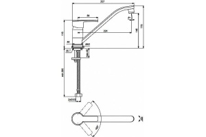 Смеситель для кухонной мойки Vidima Uno хром (BA241AA) - 2
