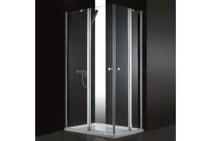 Душевой уголок Cezares Elena 100х90 хром стекло прозрачное