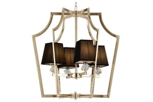 Подвесная люстра LUMINA DECO Montero LDP 1249-4 GD+BK