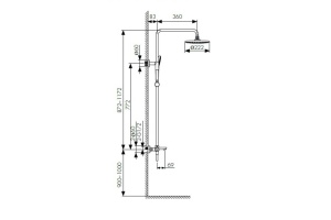 Душевая стойка Kaiser Cezar 05182-2 черный - 2