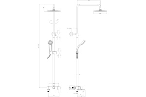 Душевая стойка Paffoni BLU ZCOL632CR - 2