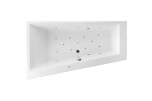 Акриловая ванна Excellent Sfera 170х100 левая белая с гидромассажем