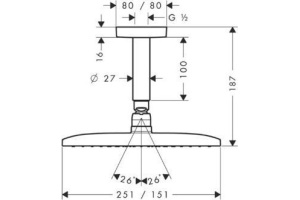 Верхний душ Hansgrohe Raindance E Air 27380000 - 2