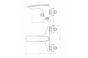 Смеситель для ванны WeltWasser WW MX ESSEN 603 WT белый - хром - 2