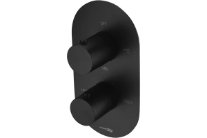 Смеситель для душа Wasserkraft Elbe с термостатом черный - 2