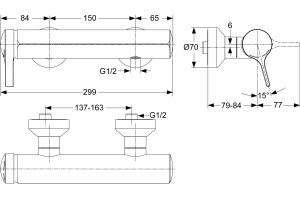 Смеситель для душа Ideal Standard Melange хром (A4269AA) - 3