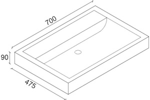 Мебельная раковина Dreja Q 70 - 3