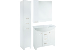 Зеркало-шкаф Bellezza Тиффани 85 белое - 2