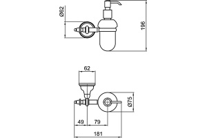 Дозатор Webert Armony AM500201065 бронза - 2
