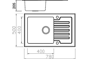 Металлическая мойка Seaman SMG-780 (SMG-780W.B) - 2