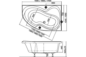 Акриловая ванна Ravak Rosa II 150х105 L - 2