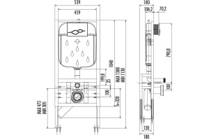 Система инсталляции для унитазов Creavit GR5004.01 - 2