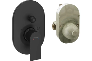 Смеситель для ванны с душем Hansgrohe Rebris E черный матовый - 2