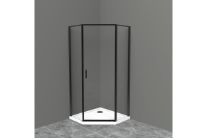 Душевой уголок BelBagno Uno 100х100 черный, матовый (UNO-195-P-1-100-C-NERO)