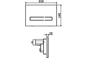 Кнопка смыва AM.PM Touch Pro черная глянцевая - 2